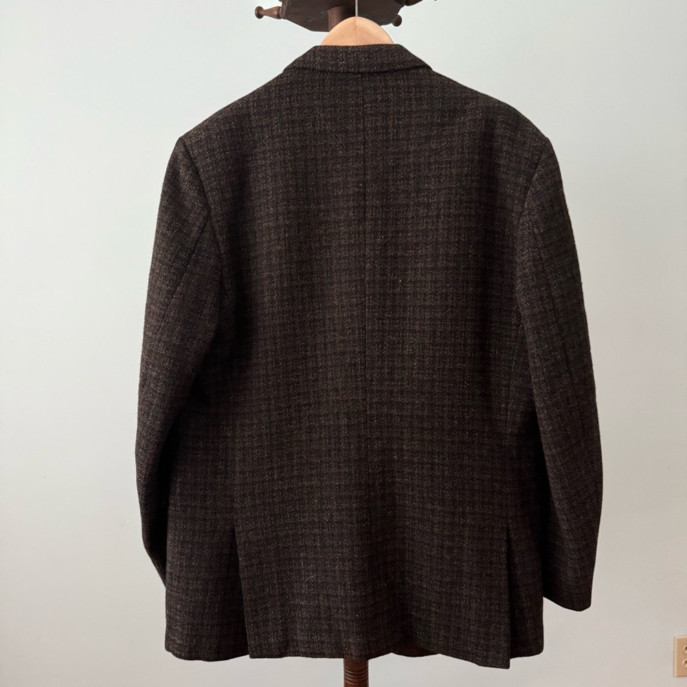 Vintage 1960s Burton Tailored Harris Tweed Blazer Jacket Pure Scottish Wool XL - Picture 8 of 16